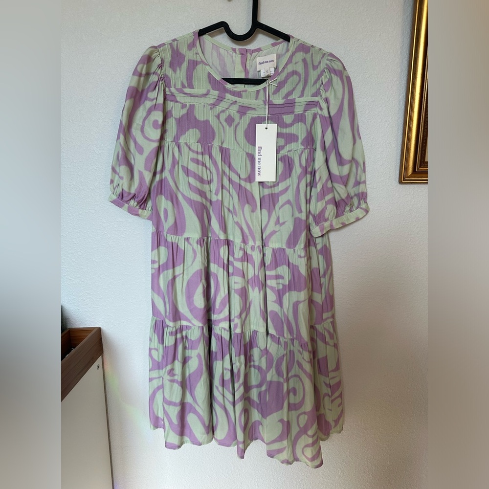 FIND ME NOW Mint and Lavender Swirl Dream On Dress